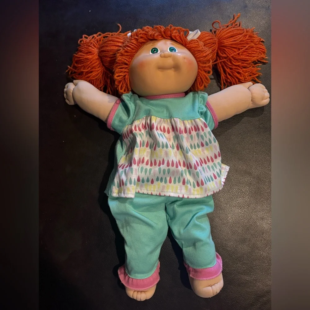 Cabbage Patch Kids Vintage Red headed green eyes rare doll coleco